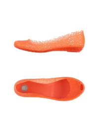 Melissa - Orange Ballet Flats - Lyst