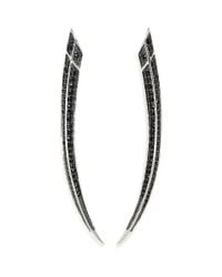 CZ by Kenneth Jay Lane | Black Spike Cubic Zirconia Pavé Earrings | Lyst