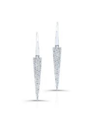 Anne Sisteron - Metallic 14kt White Gold Diamond Dagger Drop Earrings - Lyst