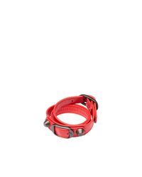 Balenciaga | Red Classic Bracelet Triple Tour | Lyst