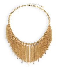 ABS By Allen Schwartz | Metallic Color Reaction Chain Tassel Bib Necklace | Lyst