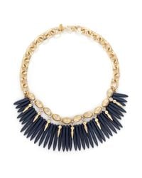 Kenneth Jay Lane | Blue Spike Chain Necklace | Lyst