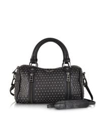 Zadig & Voltaire - Xs Sunny Studs Black Leather Satchel W/Shoulder Strap - Lyst