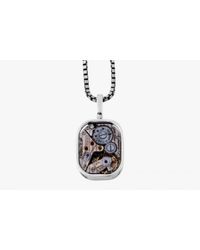 Tateossian - Metallic Vintage Skeleton Movement Necklace In Silver for Men - Lyst