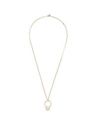 Chloé | Metallic 'danny' Pearl Ring Pendant Necklace | Lyst