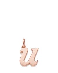 Monica Vinader | Metallic Alphabet Pendant U | Lyst