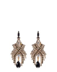 Aerin | Metallic X Erickson Beamon Crystal Chain Mesh Drop Earrings | Lyst