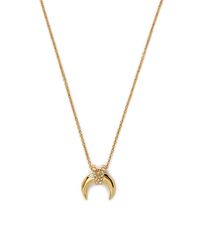 Rebecca Minkoff | Metallic Crystal Horn Pendant | Lyst