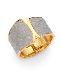 ABS By Allen Schwartz | Metallic Glitter Cuff Bracelet | Lyst