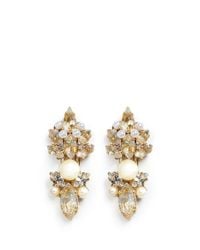 Erickson Beamon | Metallic 'pearl Jam' Multi Cut Crystal Pearl Drop Earrings | Lyst