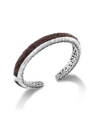 John Hardy | Brown Slim Cuff With Rose Wood | Lyst