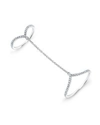 Anne Sisteron - 14kt White Gold Diamond 50 Shades Chain Ring - Lyst