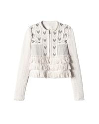 Rebecca Taylor - White Embroidered Tweed Jacket - Lyst