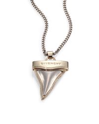 Givenchy | Metallic Bicolor Shark Tooth Necklace | Lyst