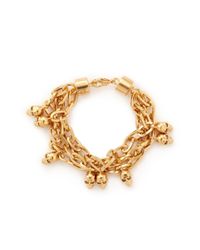 Alexander McQueen | Metallic Skull Chain Bracelet | Lyst