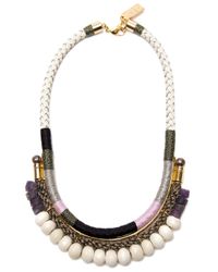 Lizzie Fortunato | White Rope and Bead Necklace | Lyst