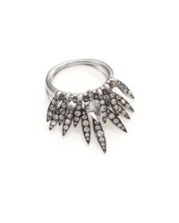 Alexis Bittar Fine | Metallic Fine Ice Marquis Clear Quartz, White Sapphire & Sterling Silver Drop Fringe Ring | Lyst