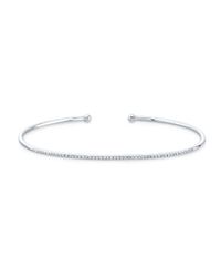 Anne Sisteron - Metallic 14kt White Gold Diamond Cuff - Lyst
