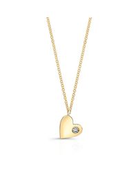 Anne Sisteron - 14kt Yellow Gold In My Heart Diamond Necklace - Lyst