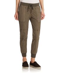 James Perse | Green Parachute Poplin Utility Pants | Lyst