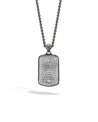 John Hardy | Metallic Bedeg Medium Octagon Buddha With Black Oxidation Tag Pendant- for Men | Lyst