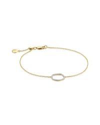 Monica Vinader | Metallic Riva Diamond Hoop Chain Bracelet | Lyst
