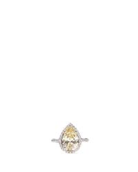 CZ by Kenneth Jay Lane | Yellow Pear Cut Cubic Zirconia Ring | Lyst