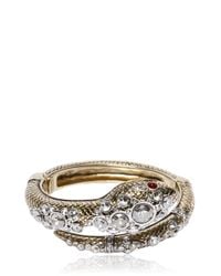 Roberto Cavalli | Metallic Snake Bracelet With Swarovski Crystals | Lyst