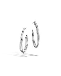 John Hardy | Metallic Bamboo Large Twist Hoop Earrings | Lyst