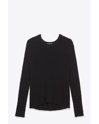 Helmut Lang | Blue Cashmere Crewneck Pullover | Lyst