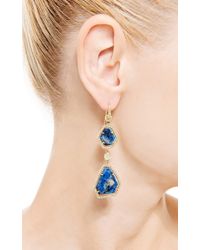 Nina Runsdorf | Blue One Of A Kind Star Sapphire and Diamond Earrings | Lyst