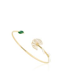 Alison Lou | Metallic Daisy Bypass Cuff | Lyst