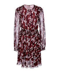 Giambattista Valli | Red Lily Of The Valley Silk Georgette Dress | Lyst
