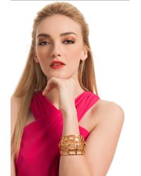 Trina Turk | Metallic Open Work Caged Cuff | Lyst