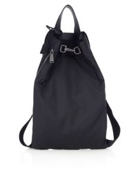 Lyst - Jil Sander Nylon Backpack in Black