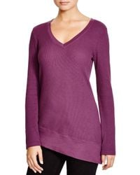 Splendid | Purple Asymmetrical Thermal Top | Lyst