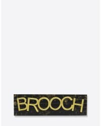 MM6 by Maison Martin Margiela - Black Plexi Brooch - Lyst