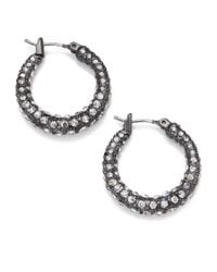 ABS By Allen Schwartz | Metallic Dark & Stormy Hoop Earrings/1.75 | Lyst