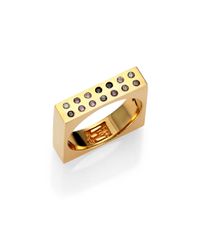 Kelly Wearstler | Metallic Balla Perforated Square Ring | Lyst