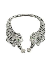Roberto Cavalli | Green Tiger Necklace W/Crystals | Lyst