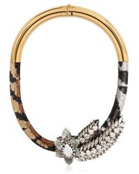 Shourouk | Metallic Aigrette Tiger Necklace | Lyst