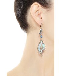 Wendy Yue | Blue One Of A Kind Organic Multi Stone Chandelier Earrings | Lyst