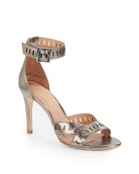 joie airlie metallic leather laser cut open toe sandals in joie airlie metallic leather laser cut open toe sandals in