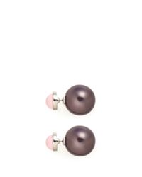 Kenneth Jay Lane | Multicolor Contrast Double Sphere Earrings | Lyst