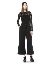 Alexander Wang | Black Circular Hole Long Sleeve Top | Lyst