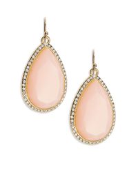 kate spade new york | Pink Day Tripper Pavé Crystal Teardrop Earrings | Lyst