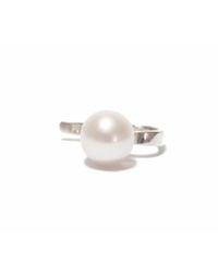 Maria Stern | White Single Bar Earring | Lyst