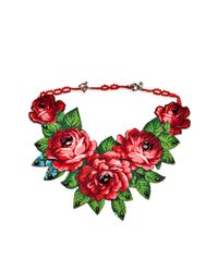Masterpeace | Green Vintage Fabric and Amber Stone Necklace | Lyst