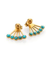 A Peace Treaty | Metallic Skandza Turquoise Ear Jackets | Lyst