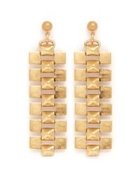 Ela Stone | Metallic 'gwen' Pyramid Chain Earrings | Lyst